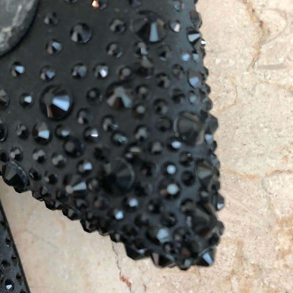 Badgley Miscka Women’s Haddie Loafer Flat Missing The Front Crystal Flower - Picture 5 of 16